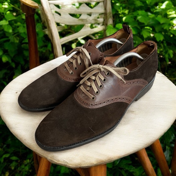 Johnston & Murphy Other - Johnston & Murphy‎ Mens 13 Brown Leather Suede Saddle Oxfords 20-3676